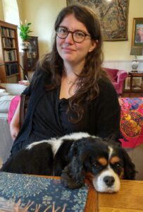 Writer Olivia Payne of London, England was selected to the the Featured Writer on Alphabet Box Issue 5, October 2022. The family dog Lottie seems less interested.