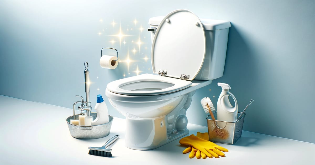 A sparkling clean toilet!