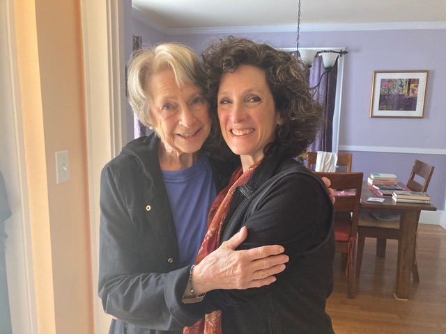 Pictured are Carole Greenfield and her mother who prompted her to stop procrastinating and to publish her first collection of poetry, Weathering Agents.
